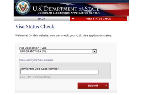 visa application status agenda verification